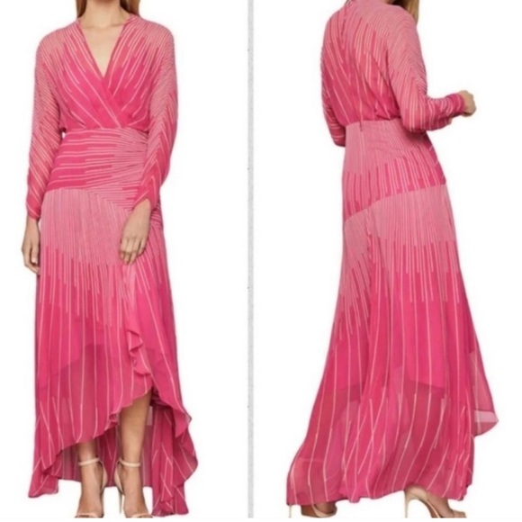 BCBGMaxAzria Dresses & Skirts - BGBGMAXAZRIA Sunburst High/Low Chiffon Dress